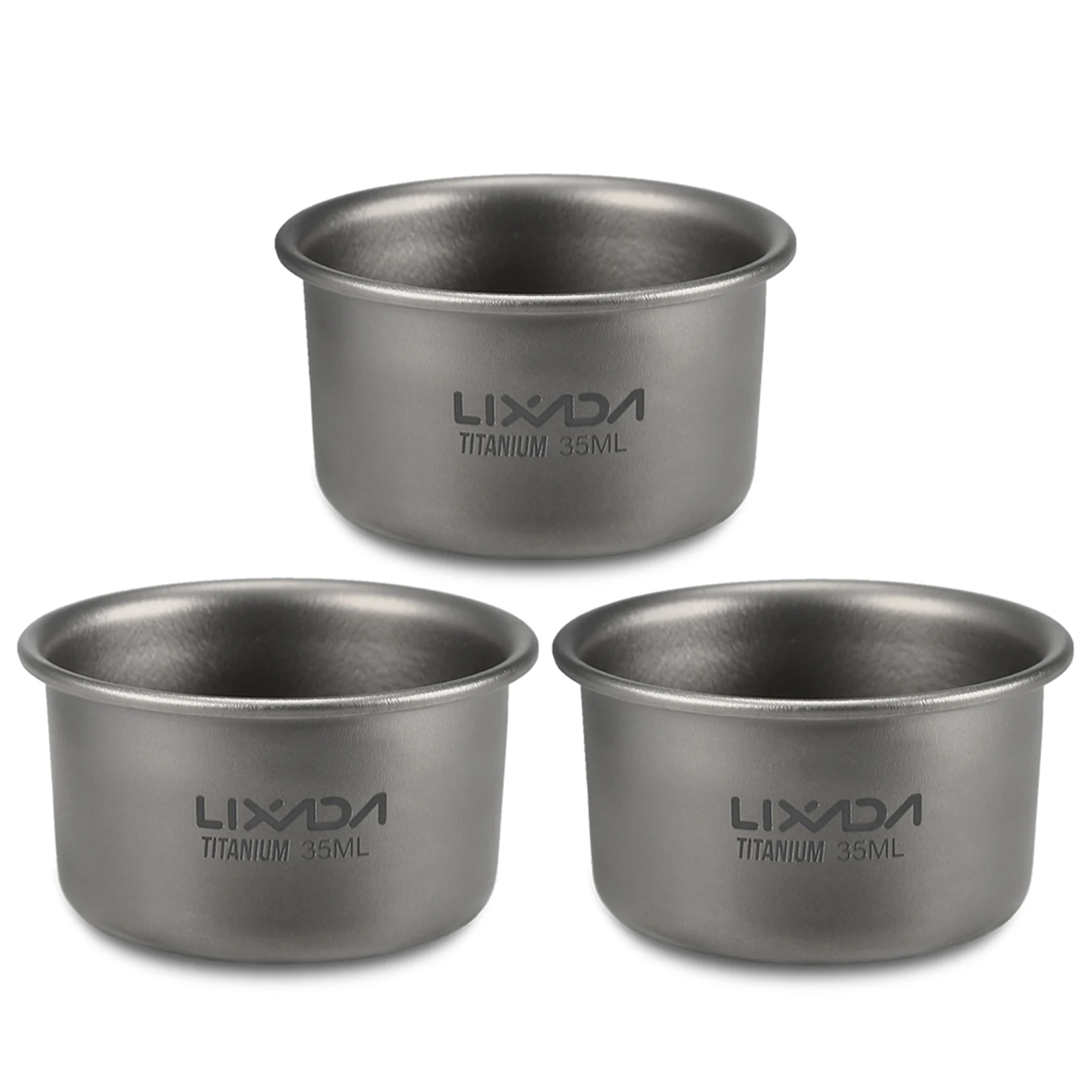 Lixada 35ml Mini Titanium Tea Cup Camping Picnic Drinkware Cup Home Office - £12.05 GBP+