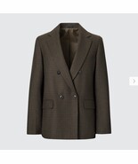 Uniqlo Double Breasted Jacket Blazer Olive Size XS  - $1,893.56 MXN