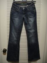 bebe logo denim jeans rhinestone size 27x30 Sophie Distressed Faded - £14.01 GBP