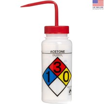 Wide-Mouth Acetone Wash Bottles, 4-Pack, 500ml with Leak-Proof Design - $54.12