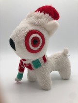 Target Bullseye Stuffed Plush Dog 2017 Santa Hat Scarf Toy Christmas Orn... - $273.82 MXN