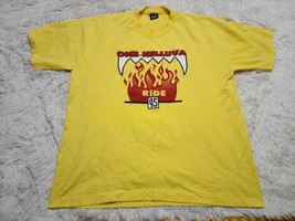 1990’s VTG One Helluva Ride 95 Single-Stitch Shirt XL Yellow Biker Senio... - $8.56
