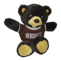 Vintage Hersheys Bear Plush Chocolate Brown Teddy Stuffed Graphics Inc 1987 15&quot; - £10.73 GBP