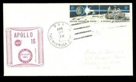 Vintage FDC Postal History NASA Space APOLLO 16 1972 USS Ticonderoga Cancel - $12.86