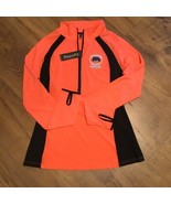Large Neon Coral Yellow Stone National Park Athletic Pullover To NWT - $444.38 MXN