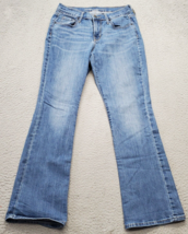 Old Navy Jeans Women&#39;s 4 Blue Denim Mid Rise Stretch Curvy Flat Front 5 ... - $23.10