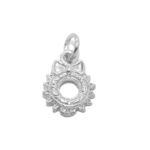 .925 Christmas Wreath Sterling Silver Pendant Charm - $24.99