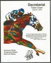 1973 - June 9th - SECRETARIAT - Triple Crown Art Print Photo - 8&quot; x 10&quot; - £15.79 GBP