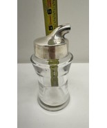 Vintage Reed &amp; Barton Sugar or Creamer Pourer, Glass w/Soldered Silver Lid - $16.79