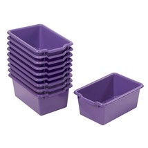 Scoop Front Storage Bins, Multipurpose Organization, Purple, 10-Piece - £69.19 GBP