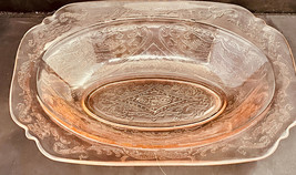 Madrid Pink Oval Serving Bowl 9-3/4&quot; x7&quot; by Federal Glass FIRM  FREE SHIPPING - £26.37 GBP