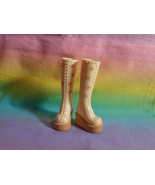 Barbie My Scene Doll Tall Beige Tan Replacement Boots with Flowers - as is - £3.09 GBP
