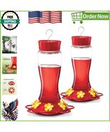 20oz Leakproof Glass Hummingbird Feeders with Ant Moat &amp; Easy Clean Design - $64.33 CAD