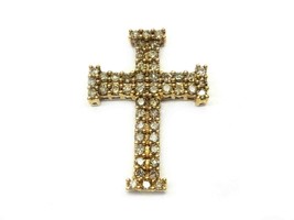 1.92ct tw Natural Diamond Cross Pendant SJ 10k Gold 4.2 Grams - £385.68 GBP