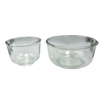 Vintage Set of 2 Glass Mixing Bowls with Pour Spout Oster Regency Kitche... - £23.10 GBP