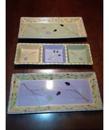 Signature Housewares OliviaDebbySegura- 18&quot; Serving Trays 3 Platters Oli... - $24.65