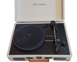 Crosley White Leather CR8005U-CR1 Portable Record Player - TESTED - $36.58