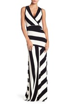 Go Couture Sleeveless Maxi Stripe Dress SZ S ($148) B/W - £59.48 GBP