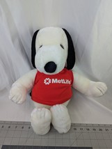 Metlife Snoopy Beagle Dog Plush Red Shirt 18 Inch Stuffed Animal Toy - $39.95