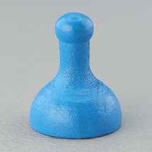 Clue Vintage Bookshelf Mrs. Peacock Blue Wood Token Replacement Game Piece - $2.51