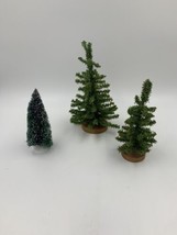 Department 56 Trees Lot of 3 Assorted Sizes 2 Hemlock and 1 Snow Covered Tree - £10.47 GBP