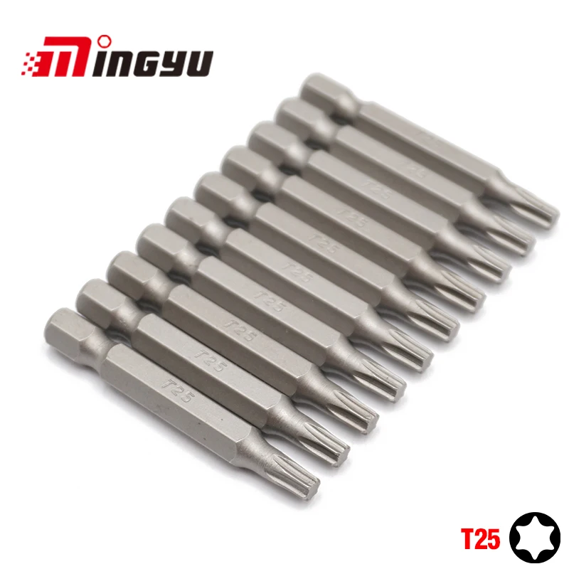 10Pcs 1/4&quot; 50mm Torx T25 Screwdriver Bit Set Tools Repair Screwdrivers Kit Hex S - $208.31