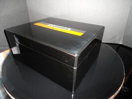 Solid Black Lacquer Humidor  measures 13.5" L x 11" W x 6" H image 11