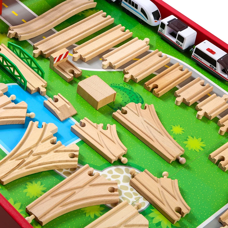 Game Fun Play Toys All Kinds Wooden Railway Train Track Accessories Beech Wooden - £23.23 GBP