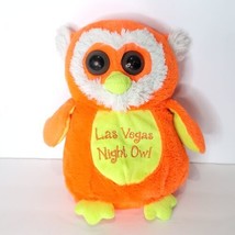 Las Vegas Nite OWL Stuffed Plush 2015 Fiesta Orange  &amp; Yellow 9&quot; Eye Scratched - £17.40 GBP