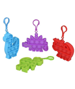4 PACK DINOSAUR SHAPE CLIP ON BUBBLE POPPER TOY stress reliever new TY50... - $16.91 CAD