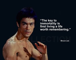 Bruce Lee &quot;The Key To Immortality Is First Living...&quot; Quote Photo Various Sizes - £3.83 GBP+