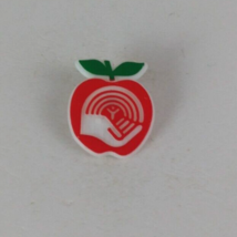 Vintage United Way Helping Hands Apple Plastic Lapel Hat Pin - £5.44 GBP