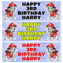 Marshall Paw Patrol Personalised Birthday Banner - Paw Patrol Party Banner - £4.31 GBP
