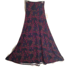 Lularoe Maxi Skirt XXS geometic patchwork NWT Purple Green Pink Blue - £26.29 GBP