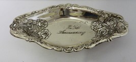 Holiday Imports Tarnish Protected Silverplate 25th Anniversary Tray Made n Japan - £14.69 GBP