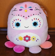 Squishmallow Jeanne Octopus Halloween 2022 Day Of The Dead 12&quot; Plush Stuffed Toy - £44.39 GBP