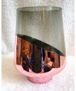 VISKI Whiskey Glass Snifter Drinking Tumbler with Angled Copper Design - £11.78 GBP