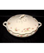 Vintage LIMOGES FRANCE 9&quot; Covered Soup Stew Serving Bowl Tureen With Bac... - $37.99 CAD