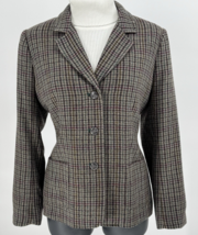 Petite Plaid Tweed Wool Blazer Jacket Classic Tailored Appleseed’s 14P - $49.49