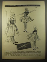 1954 Saks Fifth Avenue Dresses by Joseph Love Ad - S.F.A's New Sister - Act - $18.49