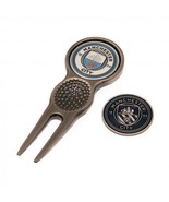 MANCHESTER CITY FC DIVOT TOOL AND MAGNETIC GOLF BALL MARKER - £22.36 GBP