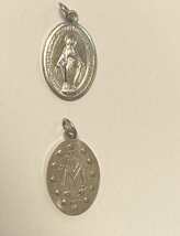 Our Lady of the Miraculous Silver tone  Image 1&quot; Medal, New from Italy M... - $5.60 CAD