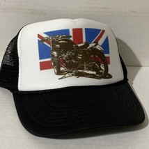 Vintage British Motorcycle Hat Trucker Hat Motorcycle Race Hat SnapBack ... - $9.49