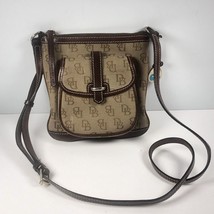 Dooney &amp; Bourke Crossbody Letter Carrier Purse Canvas Signature Logo Mon... - $30.00
