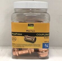 Viega 77475 ProPress 3/4 in. Press Copper Coupling Fitting 10-Pack - $84.14