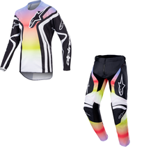 2023 Alpinestars Racer Semi Black Multi Color Dirt Bike Youth MX Motocross Gear - £101.43 GBP