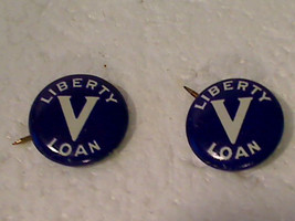 Two Vintage Surplus WWI Small &quot;V&quot; Liberty Loan Pins - £6.26 GBP