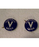 Two Vintage Surplus WWI Small &quot;V&quot; Liberty Loan Pins - $8.00