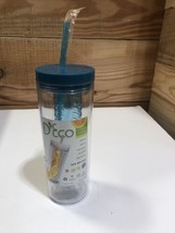 Fruit Infuser Water Bottle by D&#39;Eco (Blue) - £4.77 GBP