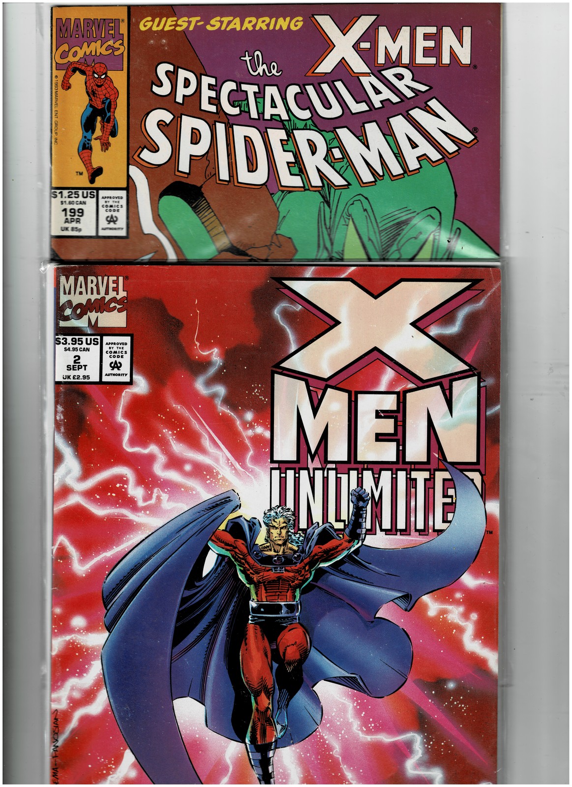 MARVELS XMEN CLASSICS/1993 UNLIMITED#2-POINTBLANK/1976 SPECTACULAR SPIDE... - $11.99